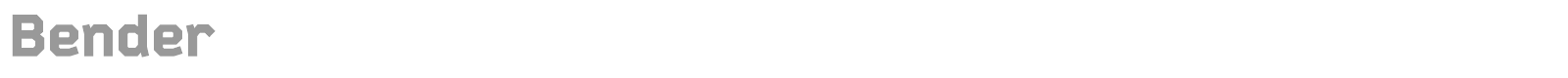 Bender font preview
